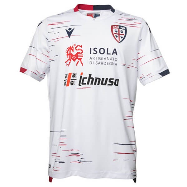 Thailande Maillot Football Cagliari Calcio Exterieur 2019-20 Blanc